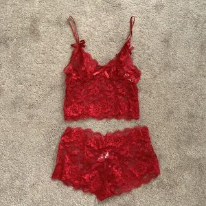 NWT SheIn red lingerie set